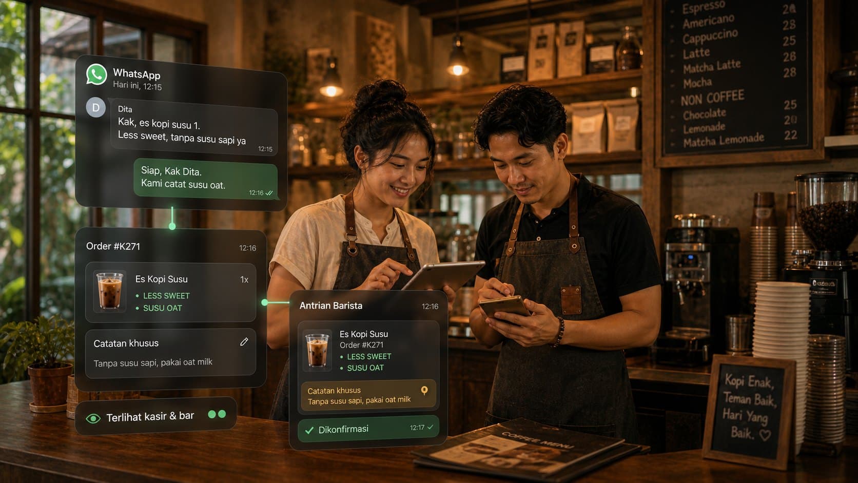 Pesanan Khusus Sering Salah? Bawa Catatan WhatsApp Sampai ke Dapur