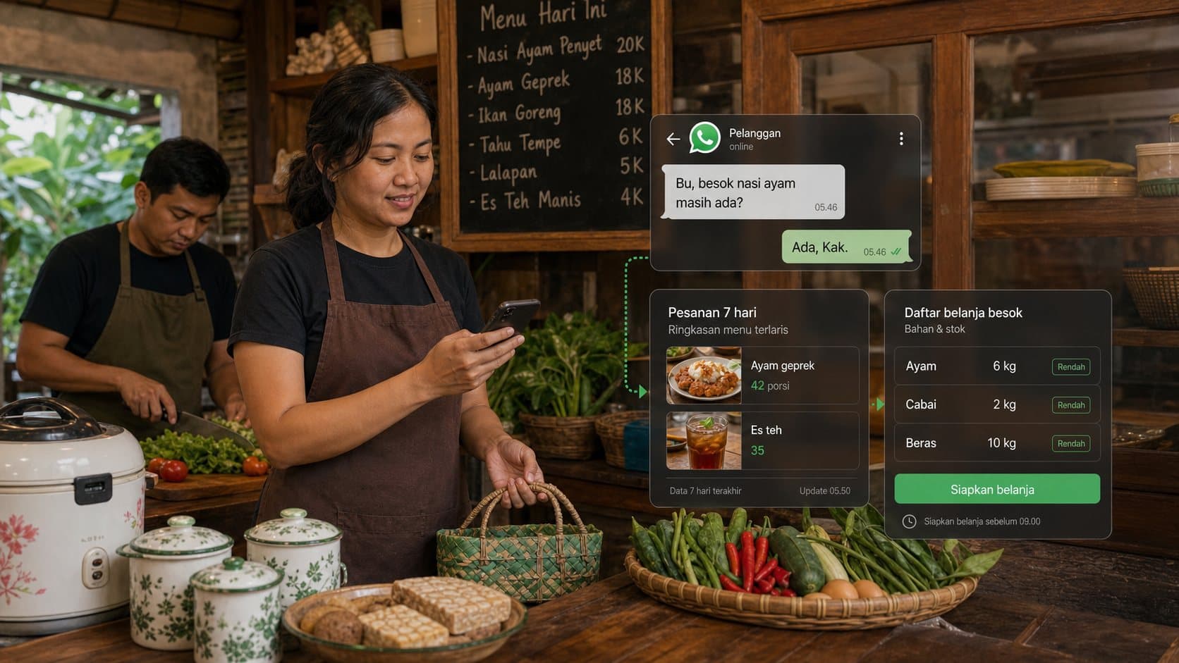 Cara Membuat Daftar Belanja Bahan Warung dari Penjualan Harian