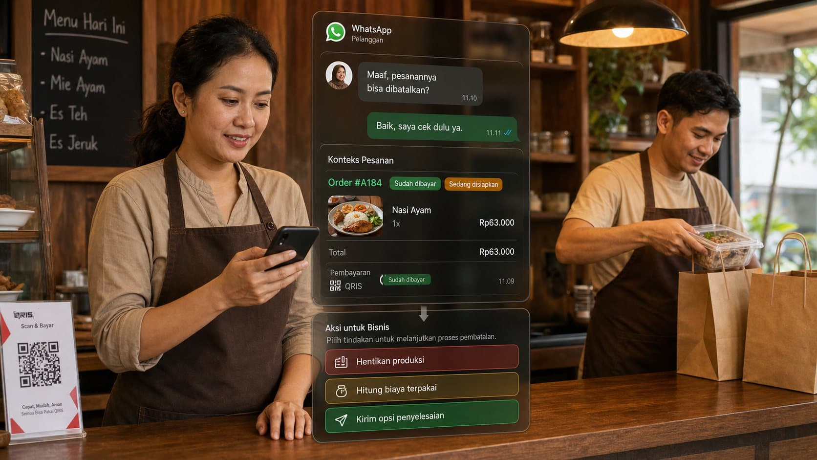 Cara Menangani Pembatalan Order WhatsApp Tanpa Membingungkan Pelanggan dan Dapur