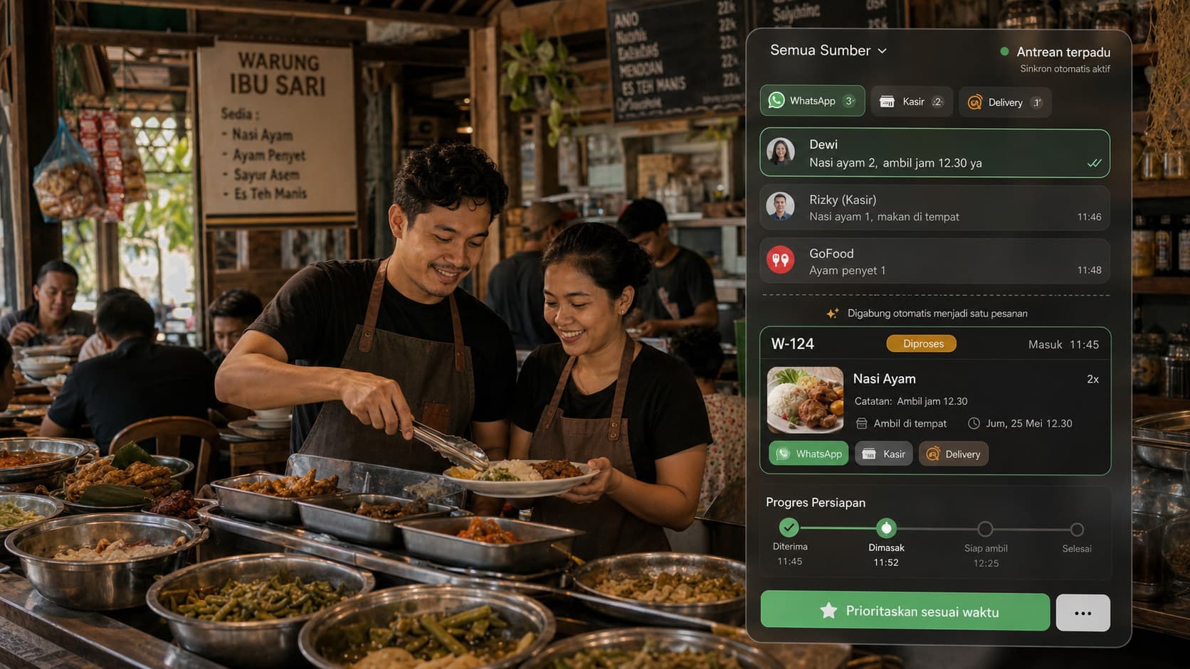 Order WhatsApp, Kasir, dan Delivery Masuk Bersamaan? Satukan Antrean agar Dapur Tidak Kacau