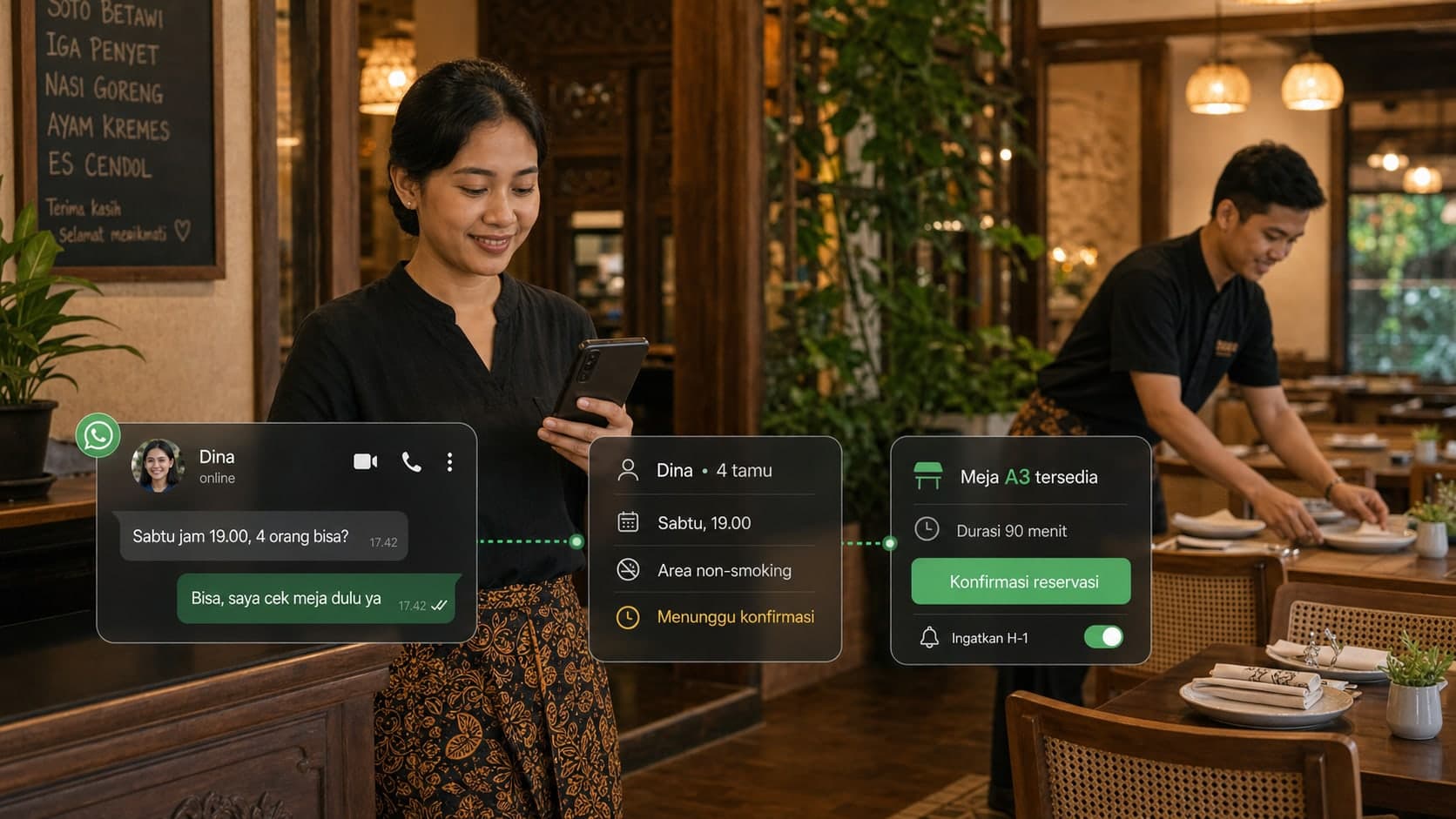 Cara Mengelola Reservasi Restoran Lewat WhatsApp agar Tidak Double Booking