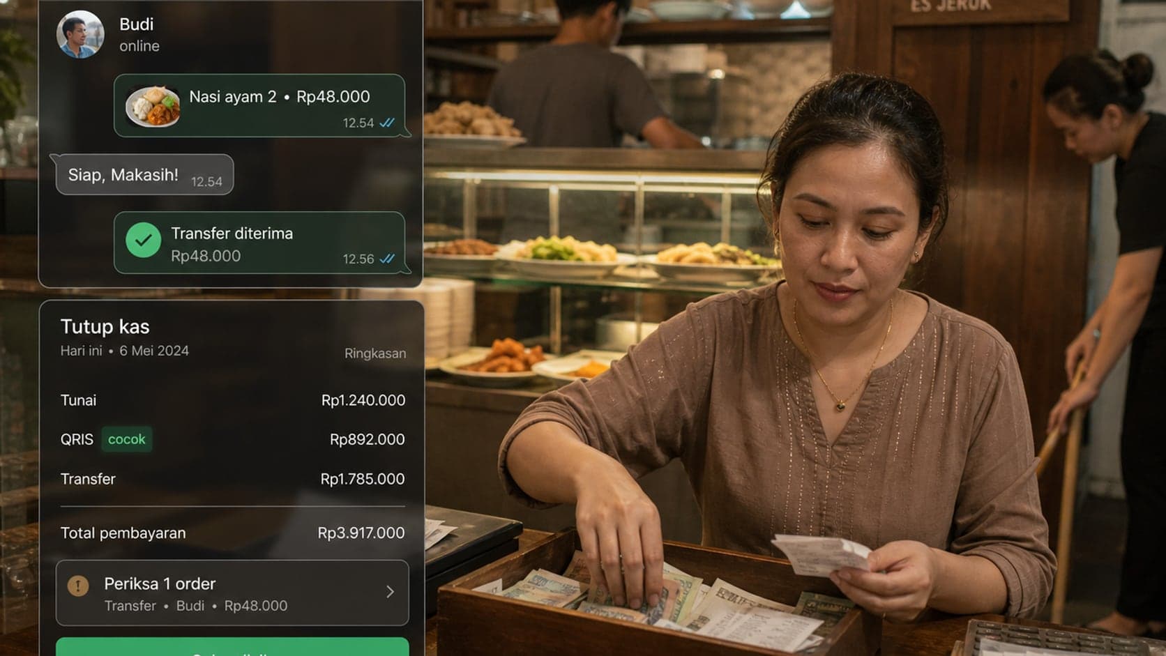 Cara Menutup Kasir Harian Warung: Cocokkan Tunai, QRIS, dan Transfer Sebelum Pulang