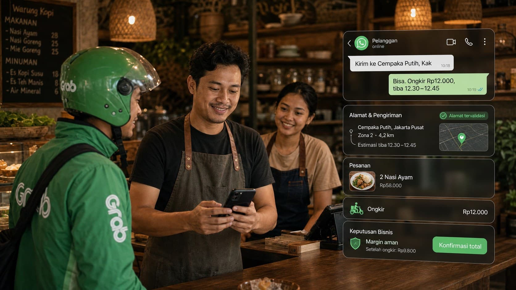Cara Menentukan Zona dan Ongkir Pesan Antar WhatsApp agar Margin Tidak Diam-Diam Habis